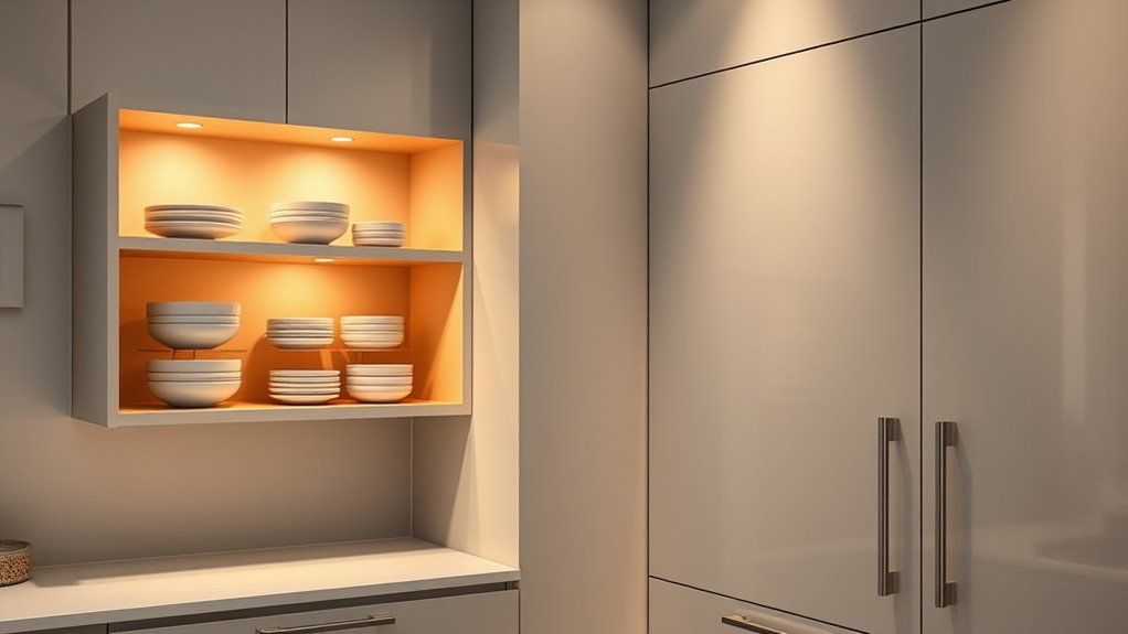 open storage maximizes space