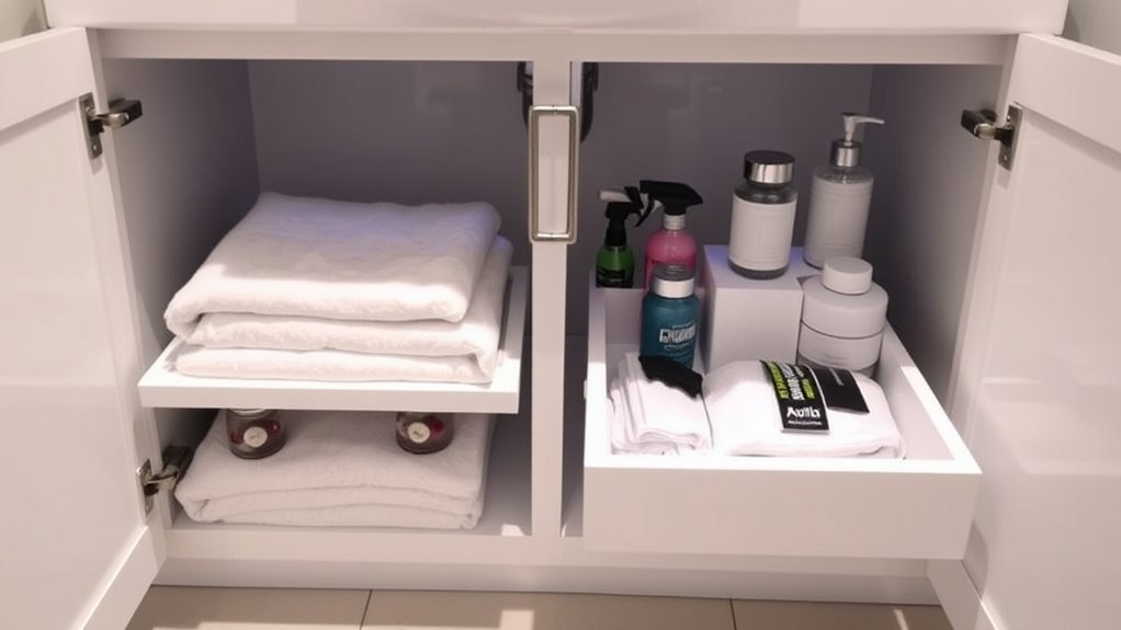 optimize bathroom under sink storage