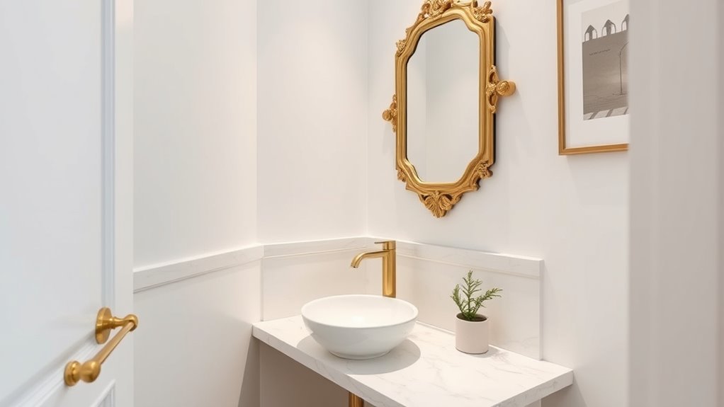 optimize small powder rooms