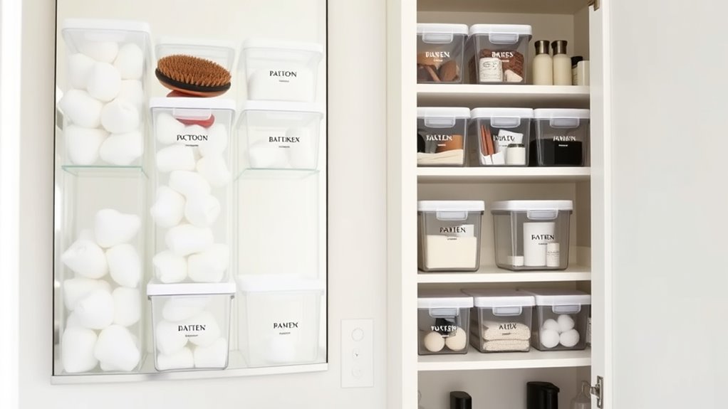 organize with clear labels