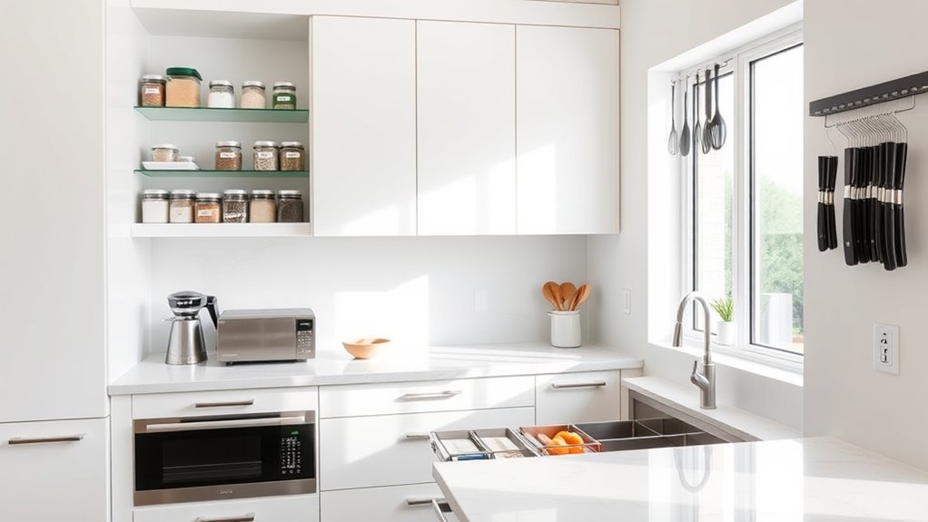 organize with labeled bins