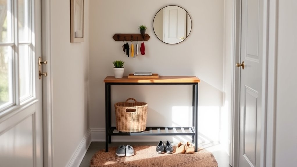 organized entryway key zones