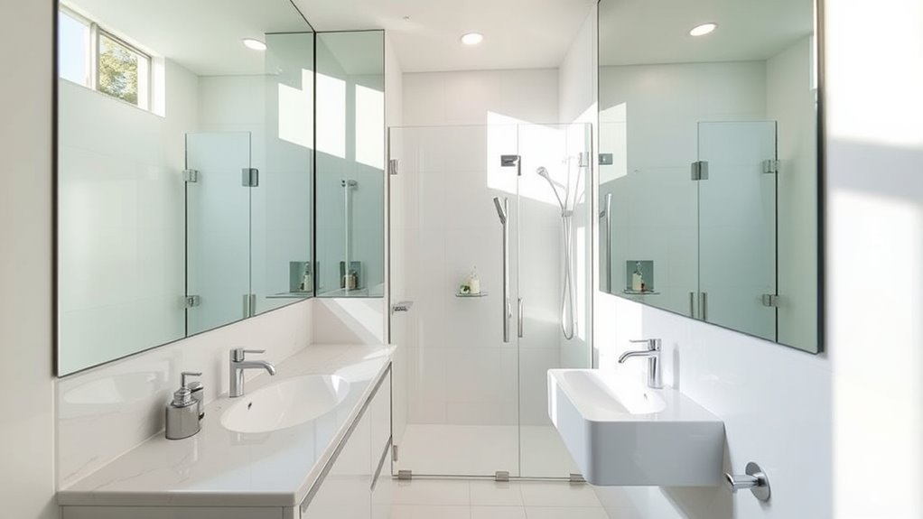 reflective surfaces enhance space