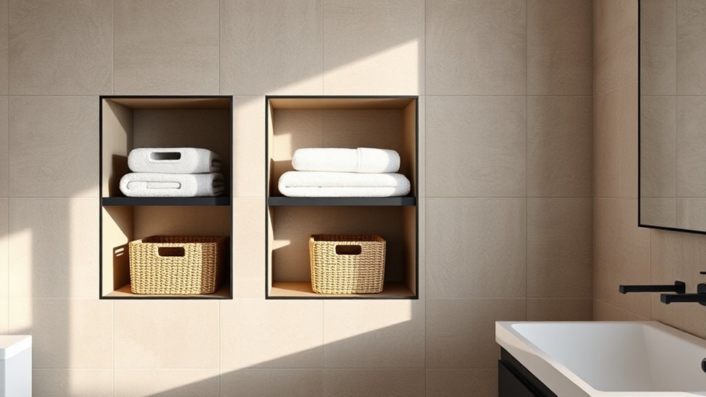 seamless customizable bathroom storage