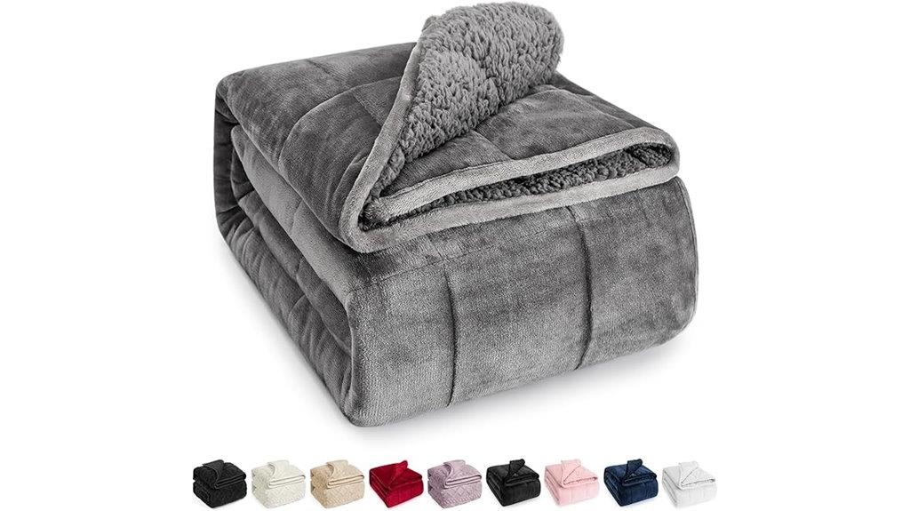 sherpa fleece weighted blanket