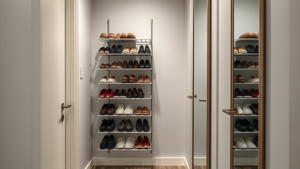 slim vertical shoe storage