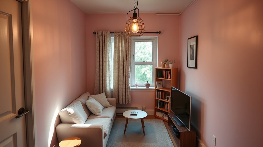 small awkward shaped living room