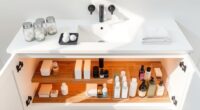 small bathroom under sink organization