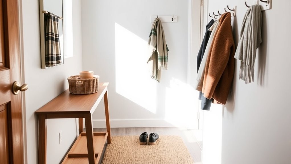 small hallway organization tips