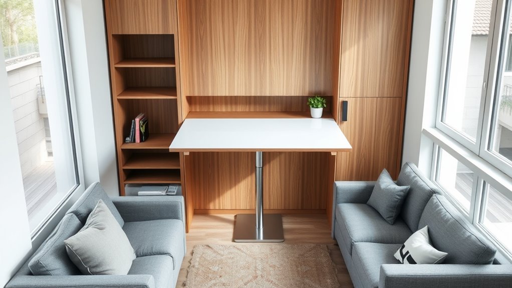 space saving fold out tables