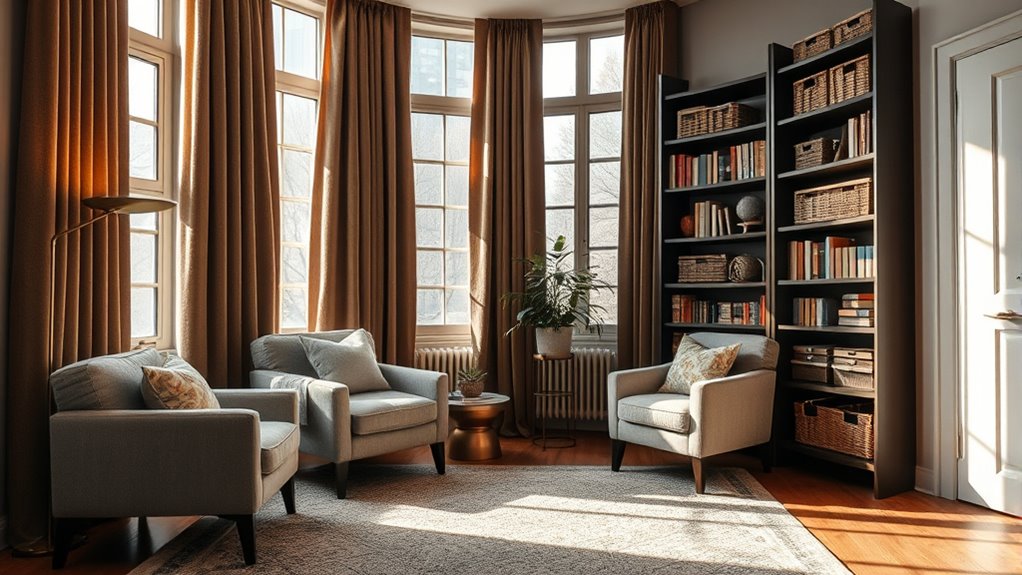 strategic furniture for sound absorption