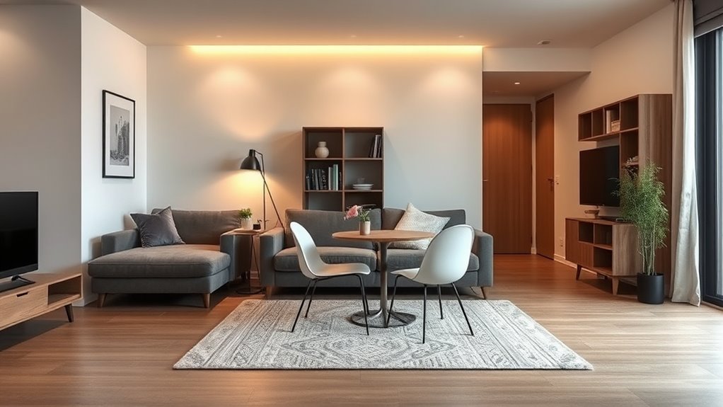 strategic furniture placement enhances flow