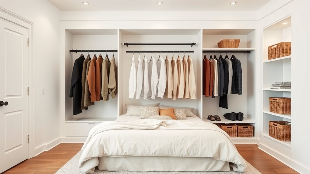stylish organized clothing displays