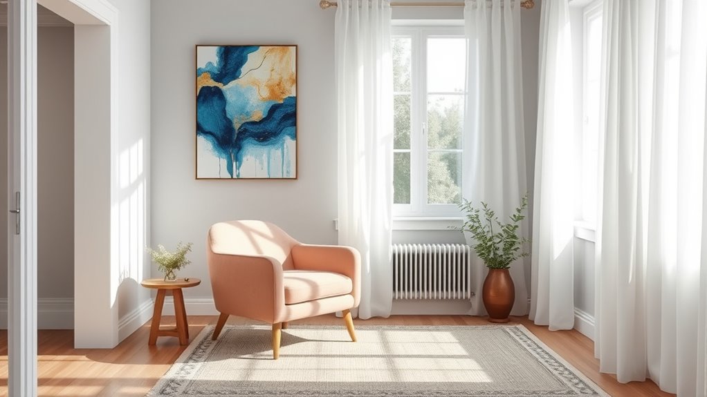 subtle small room focal point