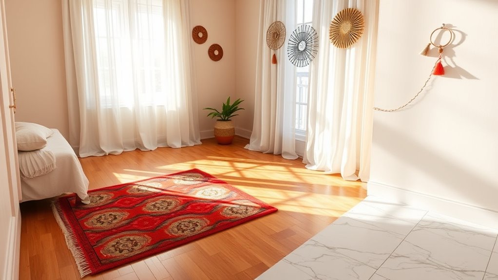 temporary decor with flooring