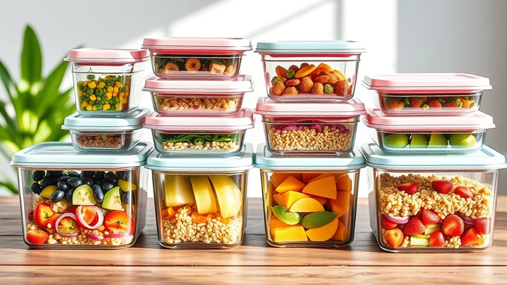 top glass meal storage