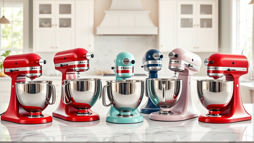 top kitchenaid mixer colors