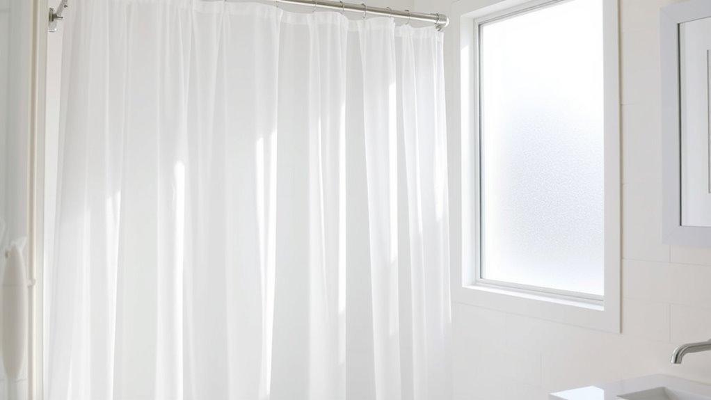 transparent moisture resistant shower curtains