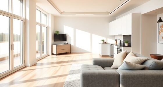 unified open plan decor