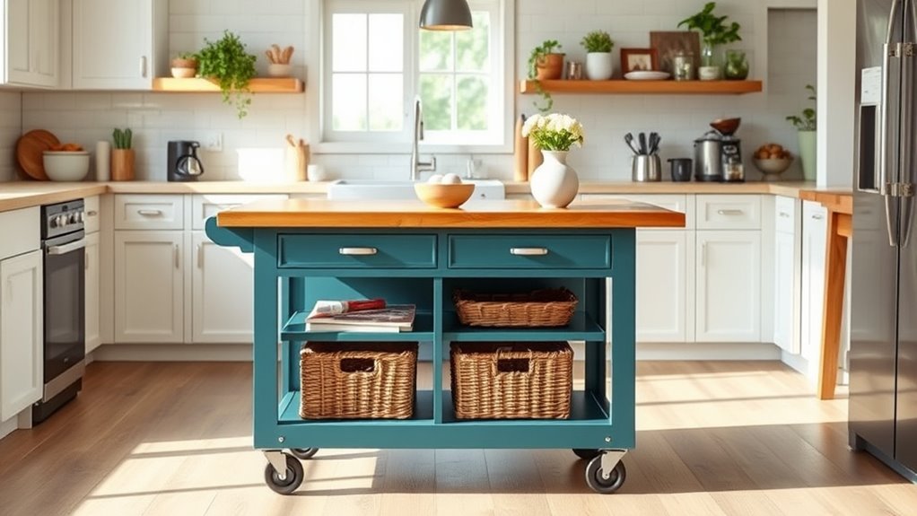 upcycled cart kitchen storage