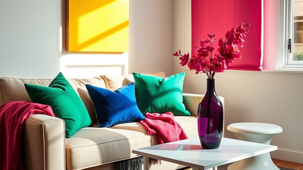 use bold accent colors