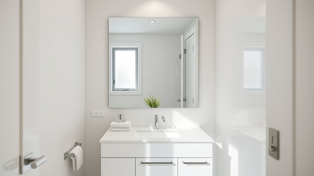 use mirrors to enlarge space