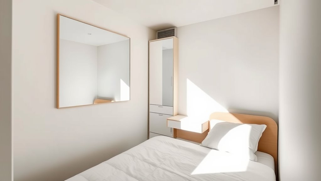 use mirrors to enlarge space