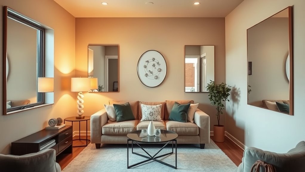 use mirrors to expand space