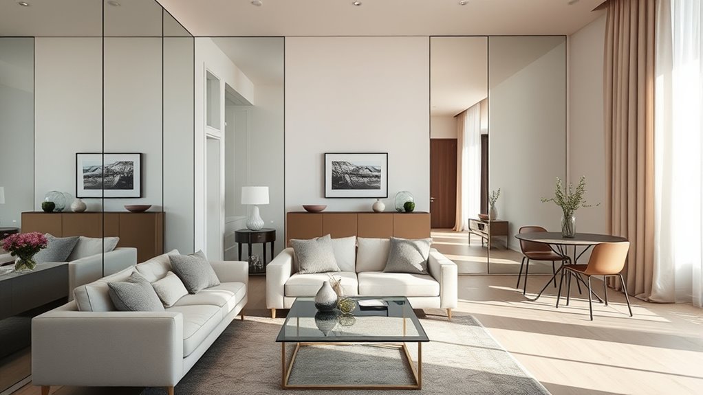 use mirrors to expand space