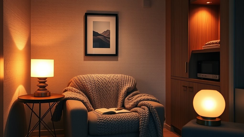 use warm soft lighting