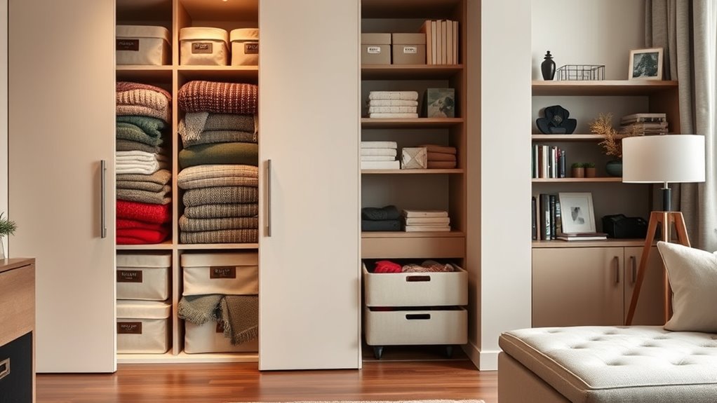 utilize hidden storage spaces
