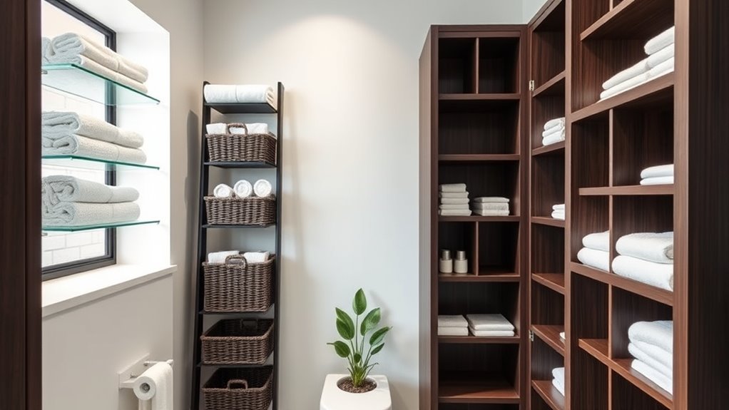 vertical bathroom storage solutions