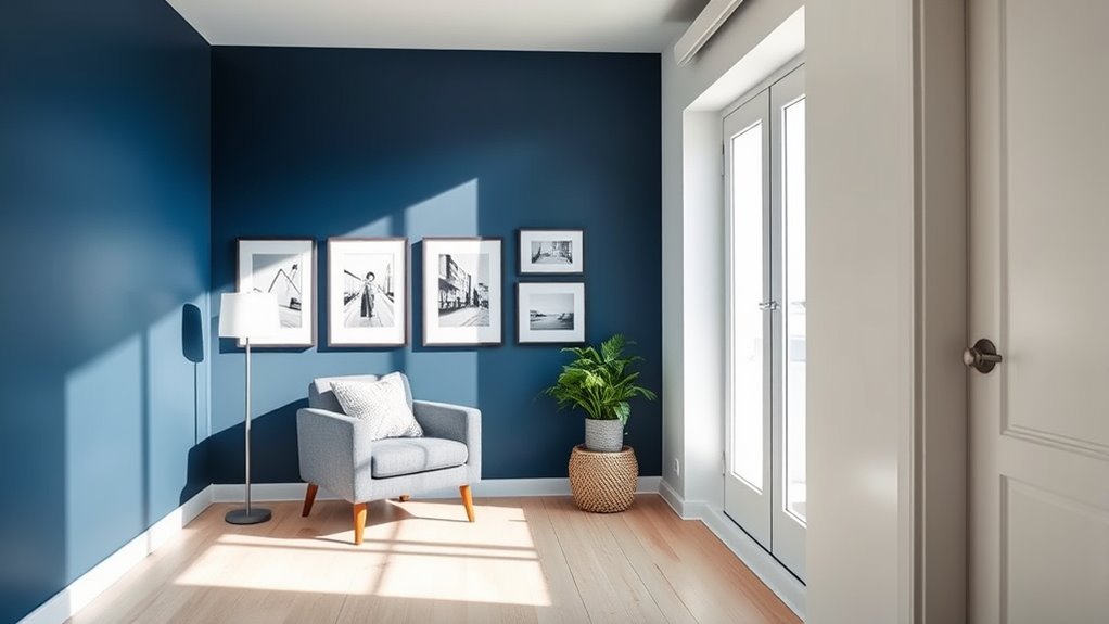 accent wall enhances small space