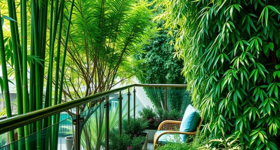 balcony privacy with green plants
