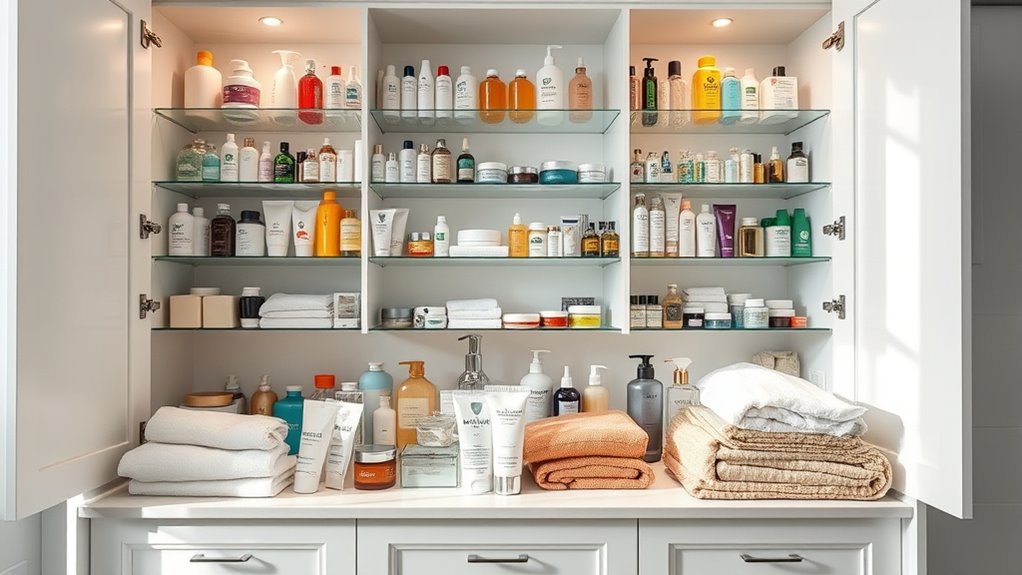bathroom organization and cleaning