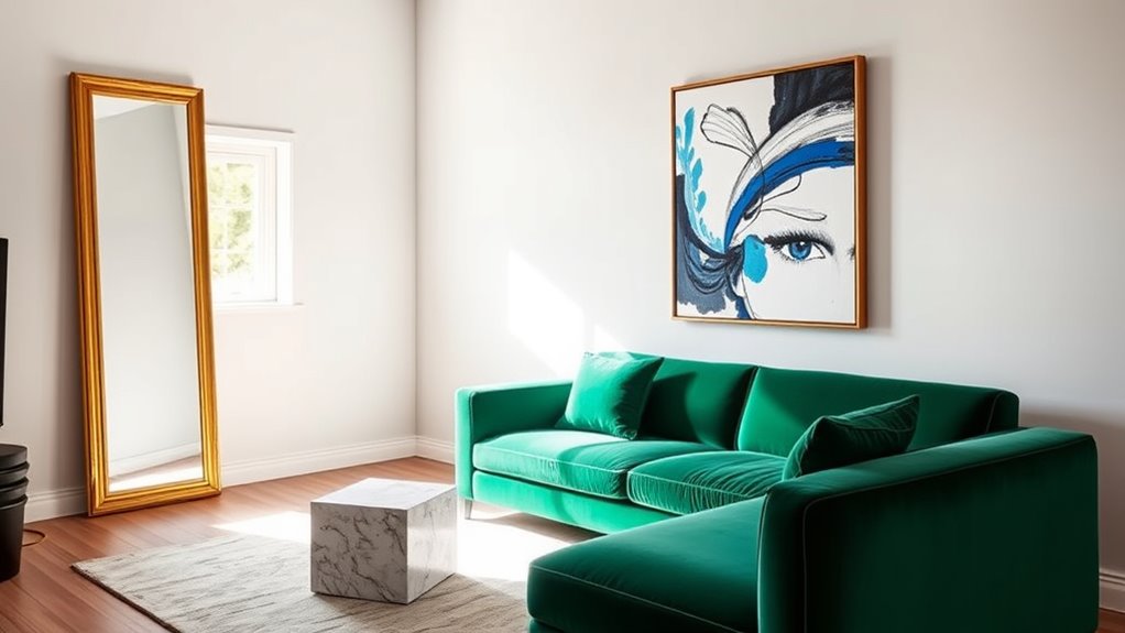 bold statement pieces enhance small spaces