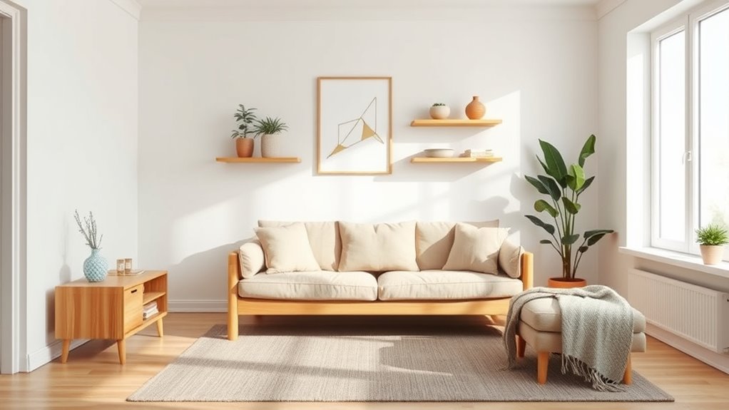 bright minimalist cozy interiors