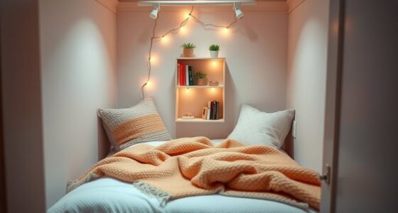 closet transformed into cozy nook
