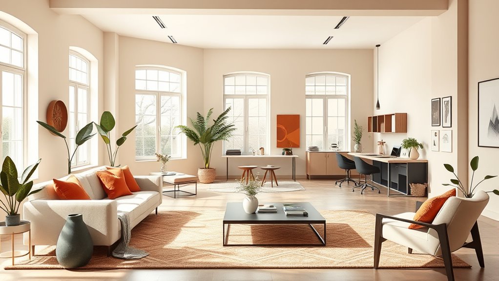 cohesive open concept design