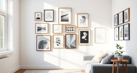 compact living room art display