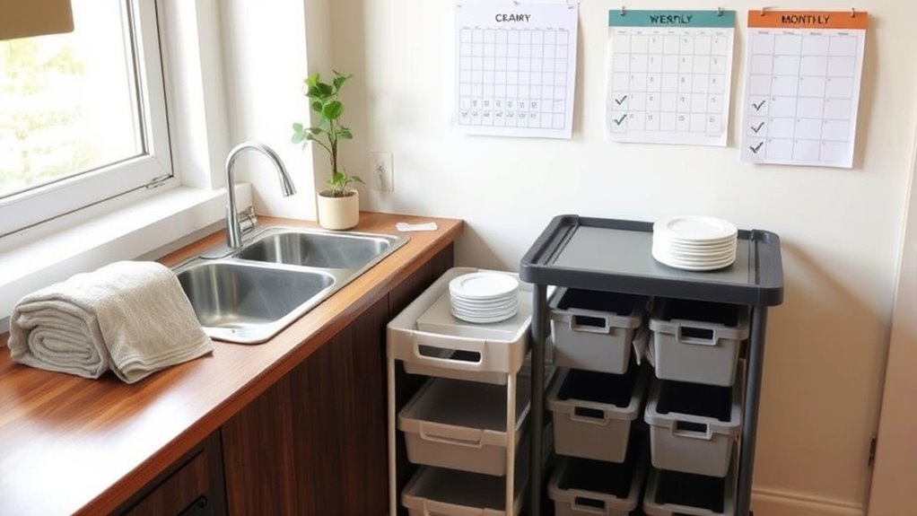 consistent small space cleaning