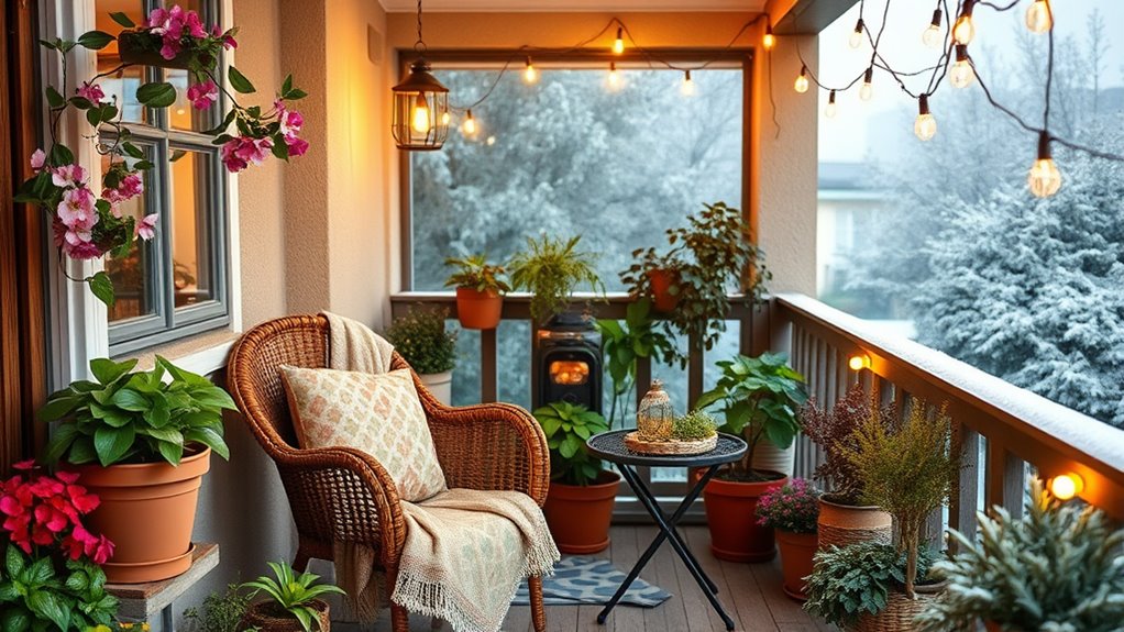 cozy balcony lighting ideas