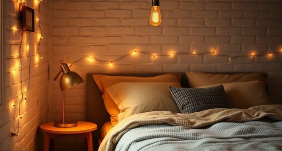 cozy small bedroom lighting