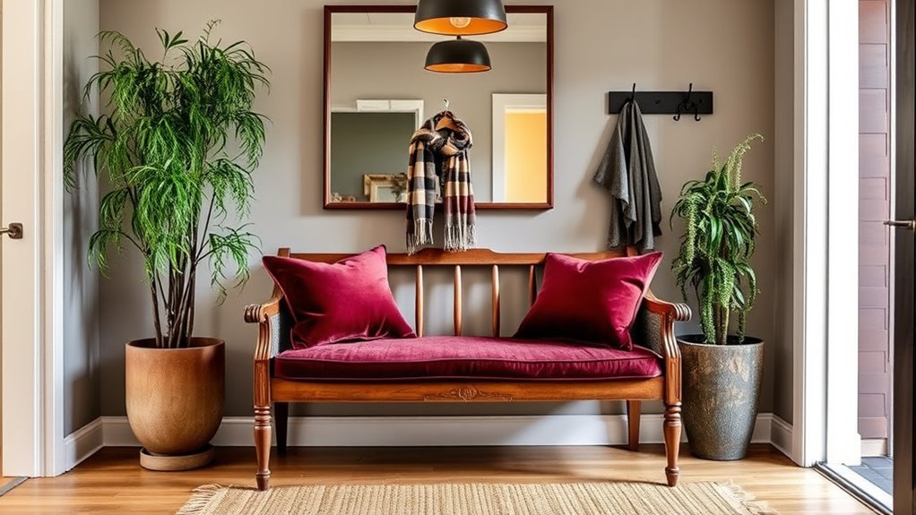 create faux entryway space