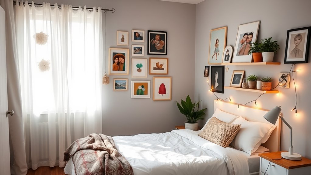 damage free rental bedroom decor