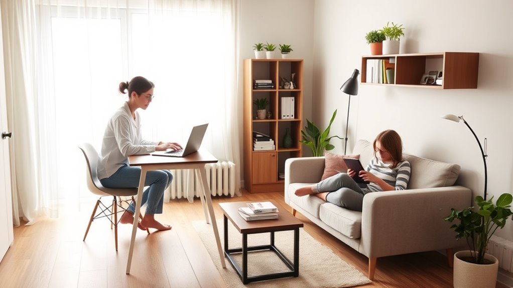 efficient home workspace setup