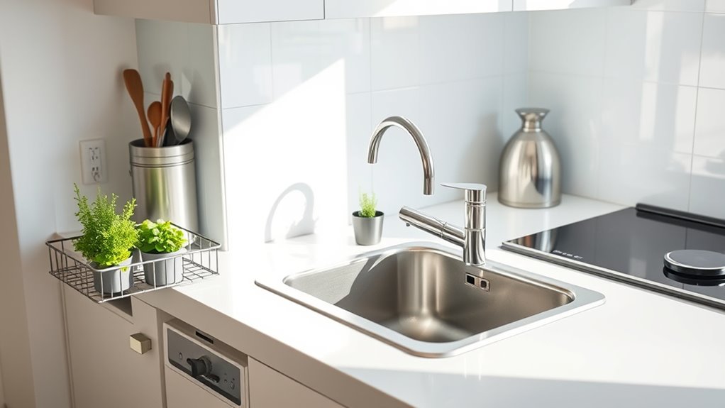 efficient small kitchen cleanup