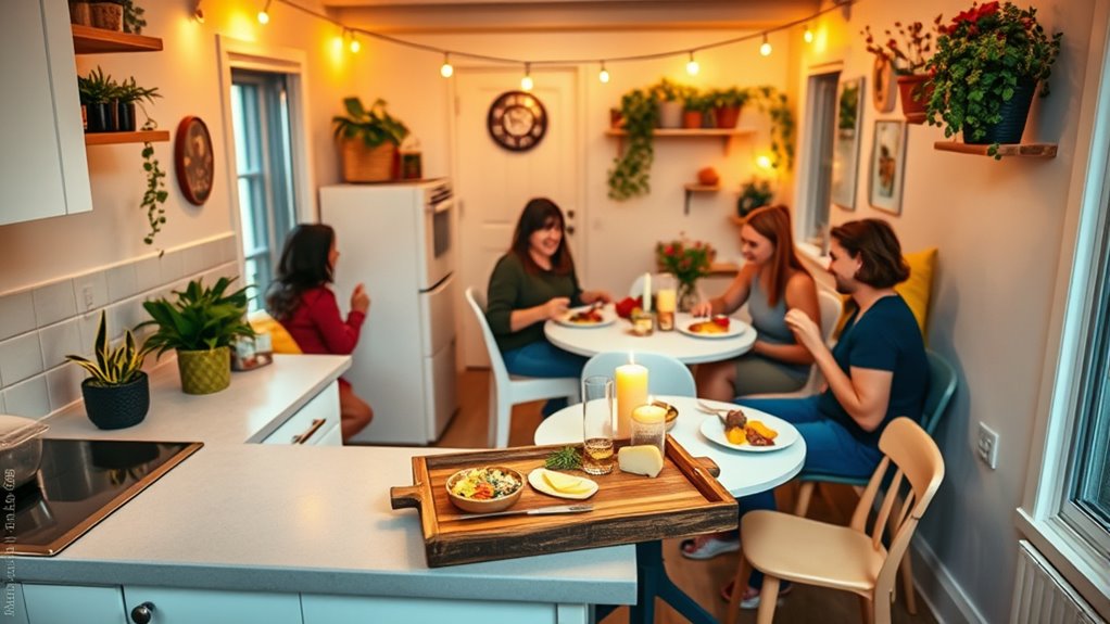 hosting small space dinners