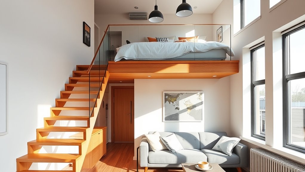 lofted small apartment design