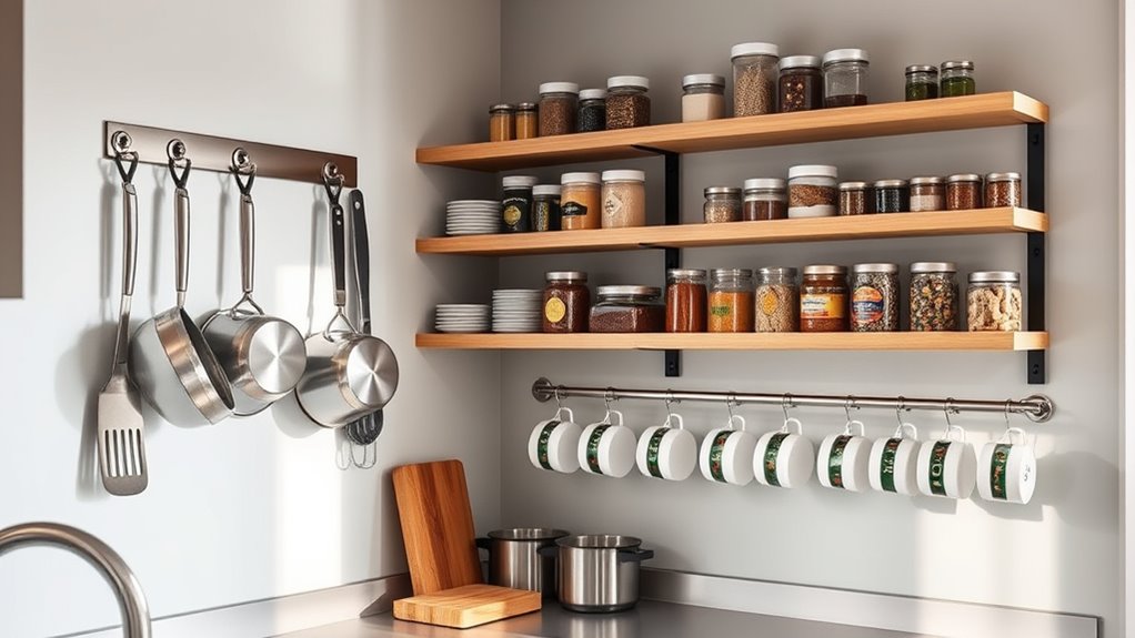 maximize kitchen wall storage